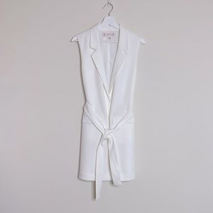 Nanette Lepore Ivory Sleeveless Trench Coat